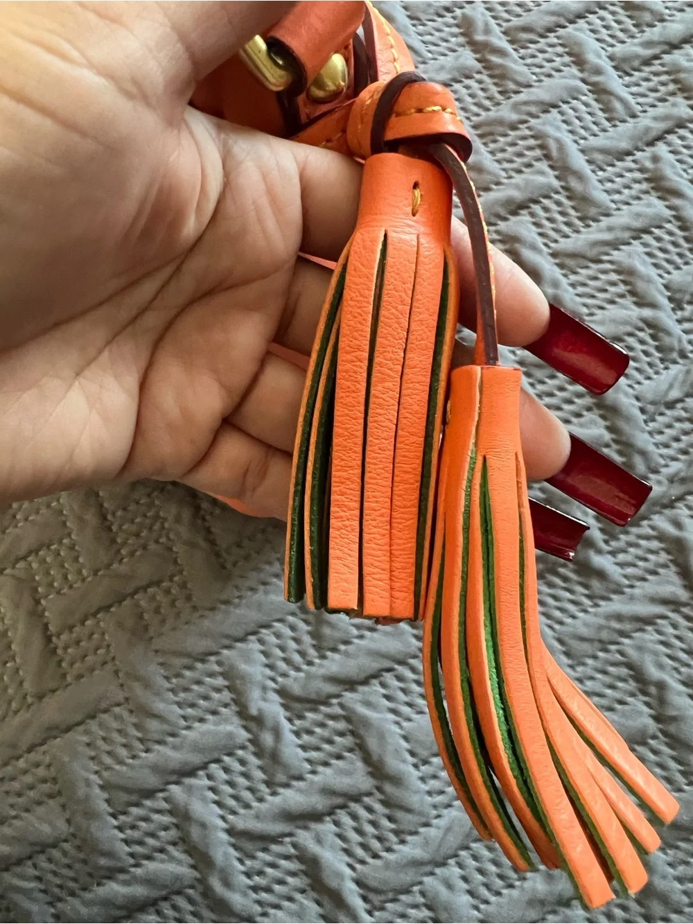 Dooney and Bourke Salmon Leather Satchel Handbag